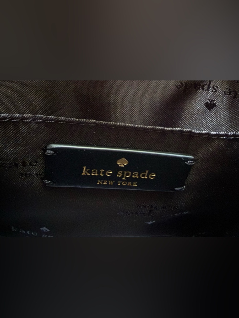 NWT Kate Spade Mini Ellie Tote Black Leather with Tan Straw Canvas - Picture 7 of 11